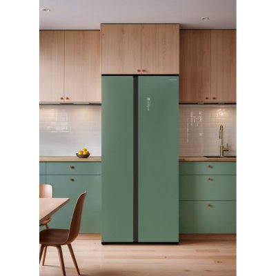 CREATE FRIDGE STUDIO SIDE BY SIDE 550 - R&eacute;frig&eacute;rateur Side by Side 550 L - Vert sauge