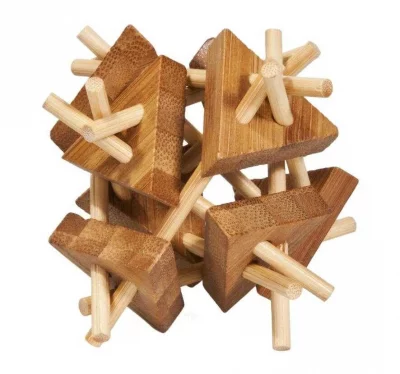 FRIDOLIN  - 17160 - puzzle 3d en bambou - baguette avec triangle