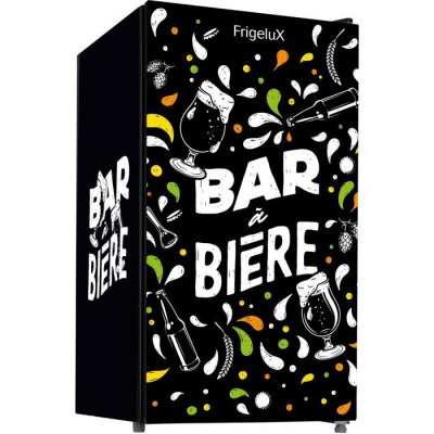 FRIGELUX  BAB89NEG - R&eacute;frig&eacute;rateur bar &agrave; bi&egrave;res 88 L - Porte vitr&eacute;e - LED - 39 dB