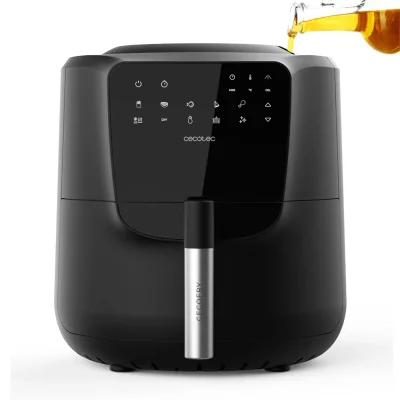 CECOTEC Friteuse &agrave; air  Cecofry Rain M avec pulv&eacute;risateur d'huile int&eacute;gr&eacute; 5,5 L 1550 W Noir