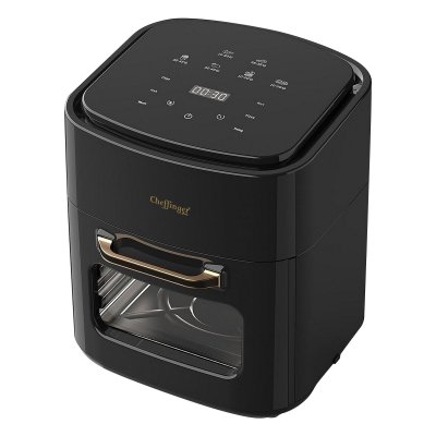 CHEFFINGER Friteuse &Agrave; Air Chaud 12l 1400w Avec Minuterie Et Contr&ocirc;le De Temp&eacute;rature Noir 
