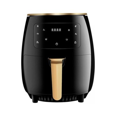 CHEFFINGER Friteuse &Agrave; Air Chaud 4.5 L 1400w Avec &Eacute;cran Tactile Cuisson Rapide Noir / Or 