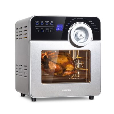 KLARSTEIN Friteuse &agrave; air chaud - AeroVital Cube Chef - 1700 W - 14 L - 16 programmes - Grise