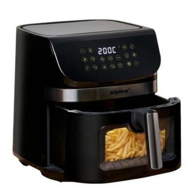 ALPINA friteuse &agrave; air chaud Noir Plastique H34xl32xL40.7cm 