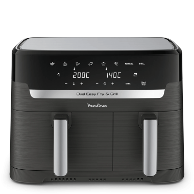 MOULINEX Friteuse &agrave; air  Dual Easy Fry & Grill 8,3L 2700W Noir