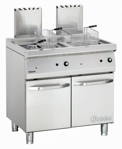 BARTSCHER Friteuse &agrave; gaz - 700 mm - 2 x 23 Litres - 30 kW - 