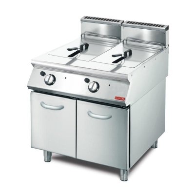 GASTRO M Friteuse &agrave; Gaz 850 mm - 2 x 13 L - 