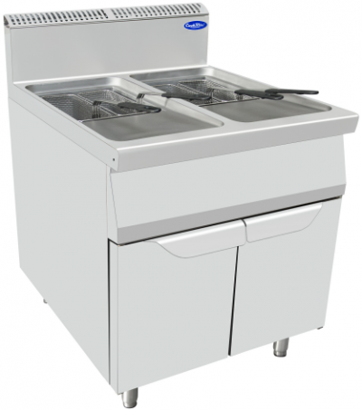 ATOSA Friteuse &agrave; Gaz sur Meuble 32 L avec 4 Paniers 22/26 kW 