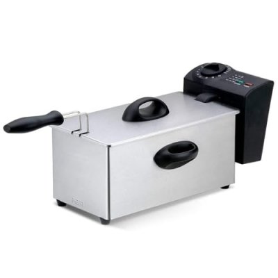 PEM Friteuse &agrave; huile en inox 2000w - capacit&eacute; 3l avec cuve ind&eacute;pendante