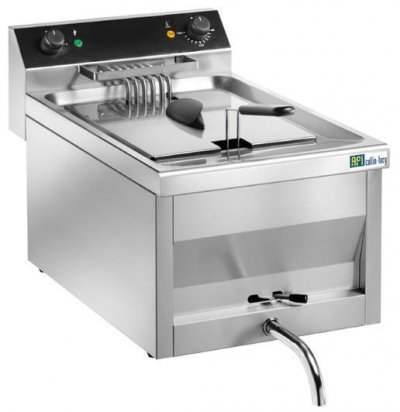 AFI COLLIN LUCY Friteuse &agrave; Poser Electrique en Inox avec Robinet de Vidange - 12 L - 