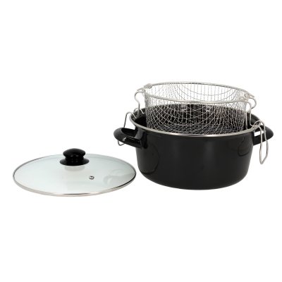 MENASTYL Friteuse avec couvercle The Kitchenette 3645580 Noir 