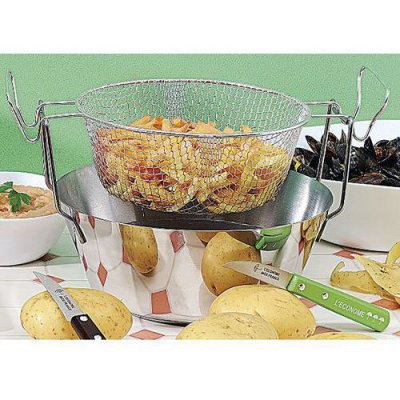 ARTAME Friteuse avec panier et poign&eacute;es hautes en inox du nord - 24cm