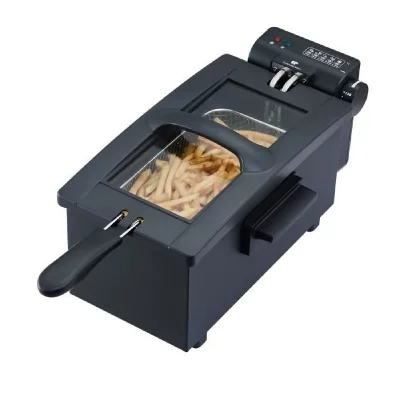 CONTINENTAL EDISON Friteuse - - CEFR3BLK - 3 L - 2000 W - 1 panier - Noir