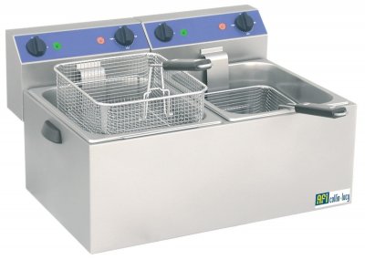 MATERIEL CHR PRO Friteuse de Table Electrique S&eacute;rie Standard 2 Cuves 8 &agrave; 16 Litres 