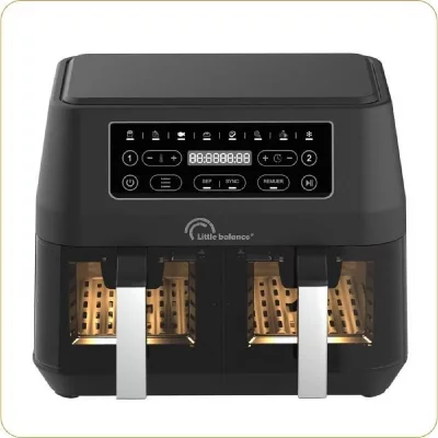 LITTLE BALANCE Friteuse Di&eacute;t&eacute;tique - - 8765 - Crousty Light Duo - 9 L - 2460 W - 9 Programmes - Noir
