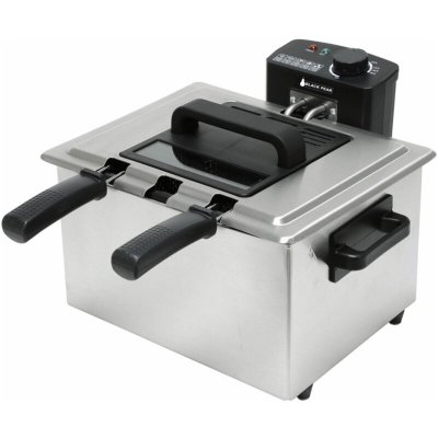 BLACKPEAR Friteuse double panier BFR 801 - Inox - 2000W - Capacit&eacute; 5L - &eacute;lectrique