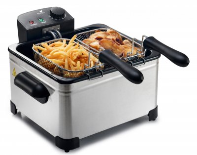 SENYA Friteuse &eacute;lectrique cuve amovible inox 5l - family fryer