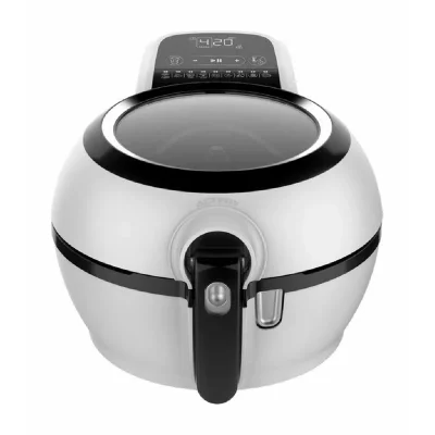  friteuse &eacute;lectrique de 1,2KG avec 9 r&eacute;glages 1350W blanc noir 