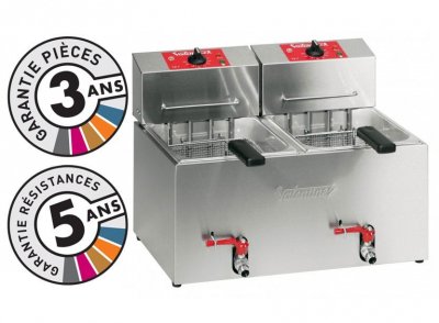 VALENTINE Friteuse &eacute;lectrique de table 2x7 litres TF77T 