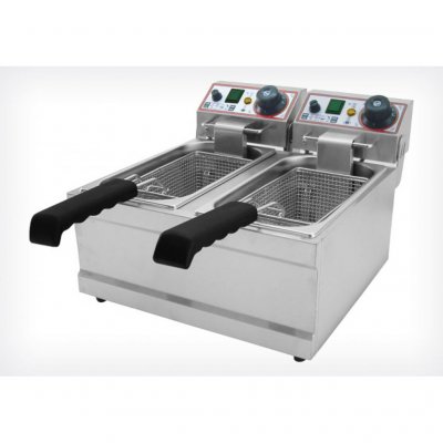 BECKERS Friteuse &eacute;lectrique FB 4+4 LT - - - Acier inoxydable 390x430x275mm