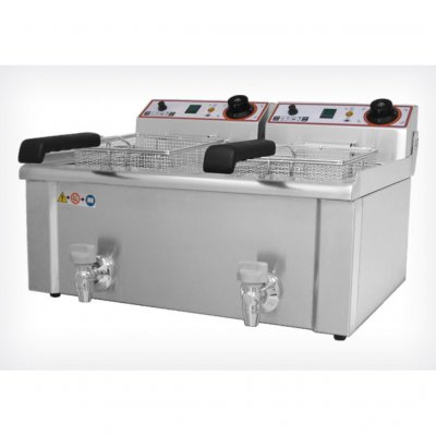 BECKERS Friteuse &eacute;lectrique FBR 9+9 LT - - - Acier inoxydable 630x480x350mm