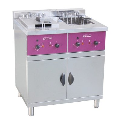 FURNOTEL Friteuse &eacute;lectrique sur coffre 2 x 25 litres 2x 6000 /12000 /18000 W  