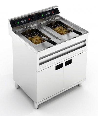 COMBISTEEL Friteuse &Eacute;lectrique sur Meuble 9 kW Gamme 700 1 ou 2 Cuves 12 L  
