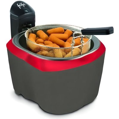 FRIFRI Friteuse  - Rouge - 3200W - 3L - 1kg de frites