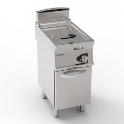 TECNOINOX Friteuse Gaz avec Tuy&egrave;res Traversant la Cuve 13 Litres Gamme 700 