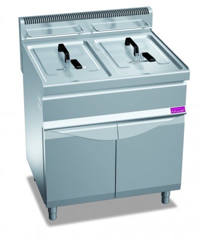 FURNOTEL Friteuse Gaz Professionnelle sur Coffre - 2 x 20 Litres - 33 kW -  