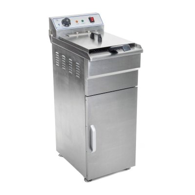 HELLOSHOP26 Friteuse haute acier inox 1 bac 16 litres cuve amovible avec minuterie professionnelle