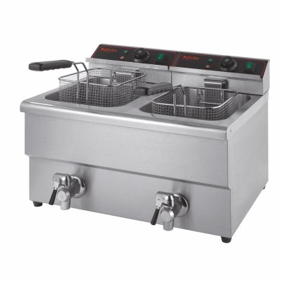 PUJADAS Friteuse Professionnelle 2 x 8 Litres avec Robinet Vidange  