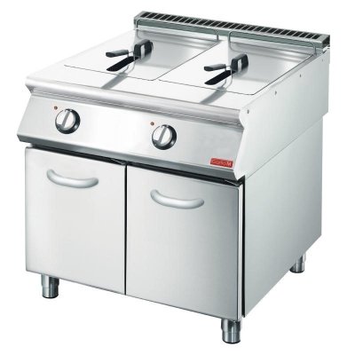 GASTRO M Friteuse Professionnelle Electrique 700 mm 2 x 10 L 