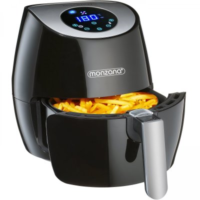 MONZANA Friteuse sans huile 9en1 noire 1500W 3,6L &eacute;cran digital
