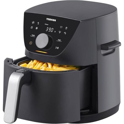 TOSHIBA Friteuse sans huile Air fryer Capacit&eacute; 5,2L - 8 menus pr&eacute;d&eacute;finis et fonction - 1550W