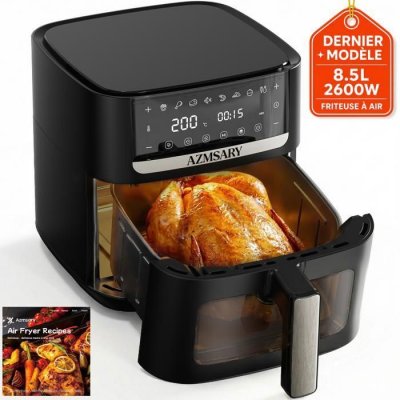 AZMSARY Friteuse sans huile  8.5L 2600W Ecran tactile LED Maintien au Chaud Minuterie