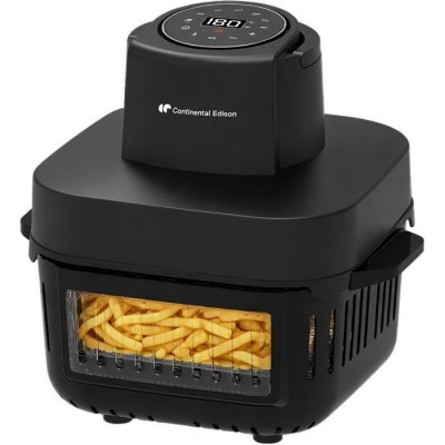 CONTINENTAL EDISON Friteuse sans huile CEFR642G 1600W Double 6L/4,2L 7 programmes Noir