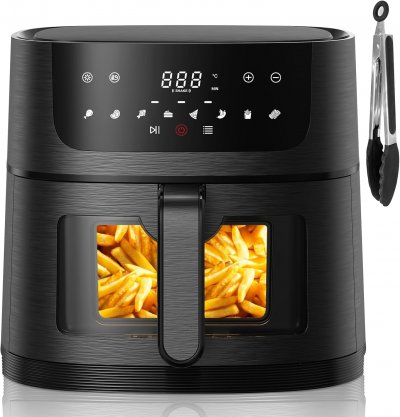 VENDOS85 Friteuse sans Huile de 8L avec 8 Programmes 1800W noir AQ0859