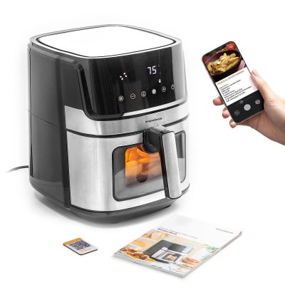 INNOVAGOODS Friteuse sans huile fryinn view 6500 noir acier inoxydable 1700 w 6,5 l