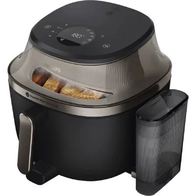 PHILIPS Friteuse sans huile  NA547/07 Airfryer vapeur Serie 5000 noir et poignees cuivres 7.2L