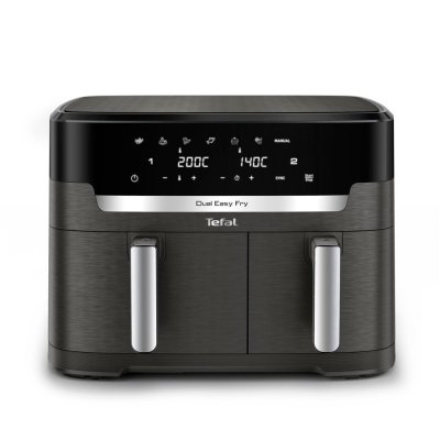 TEFAL Friteuse sans huile  Dual Easy Fry EY942HE0 11L 2700W Noir bross&eacute; - Neuf