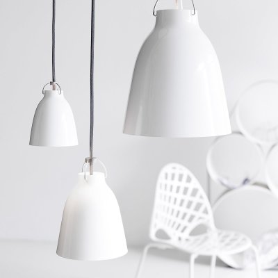 FRITZ HANSEN  - Suspension lumineuse Caravaggio P1, brillant, blanc