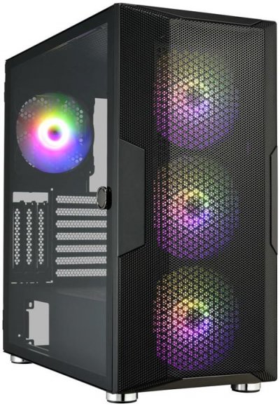 FSP  Boitier Moyen Tour ATX CUT592 RGB avec panneau vitr&eacute; (Noir)