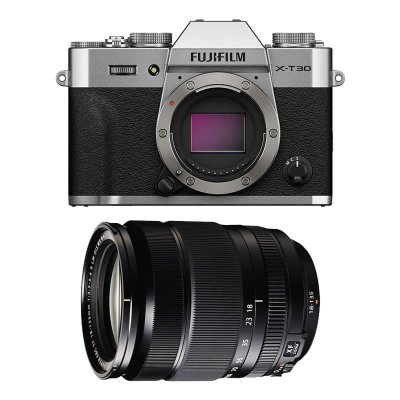 FUJIFILM  x-t30 iii argent + objectif 18-135mm f3.5-5.6 ois wr noir