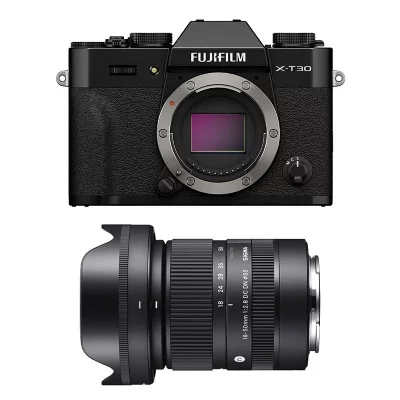 FUJIFILM  x-t30 iii noir + objectif sigma 18-50 f2.8 dc dn contemporary