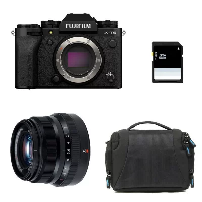 FUJIFILM  X-T5 NOIR + 35mm f/2 WR Garanti 3 ans + Sac + Carte SD 8 Go