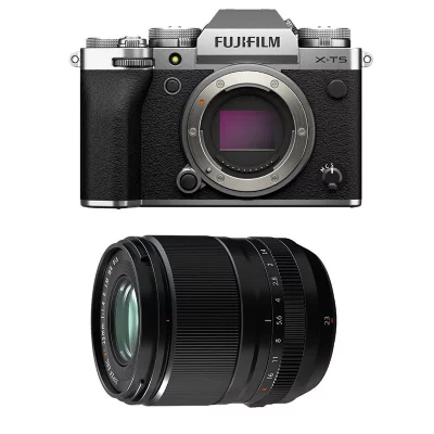 FUJIFILM  X-T5 SILVER + 23mm f/1.4 WR Garanti 3 ans