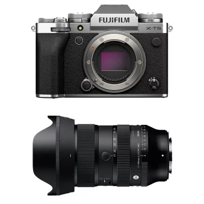 FUJIFILM  X-T5 Silver + Objectif SIGMA 17-40mm f/1.8 DC Art - Neuf