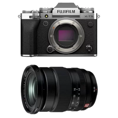 FUJIFILM  X-T5 Silver + XF 16-55mm f/2.8 LM WR II Garanti 3 ans