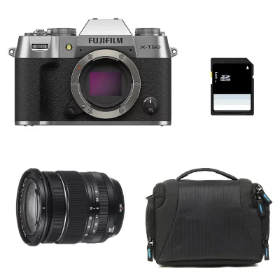 FUJIFILM  X-T50 SILVER + 16-80 Garanti 3 ans + Sac + Carte SD 8 Go
